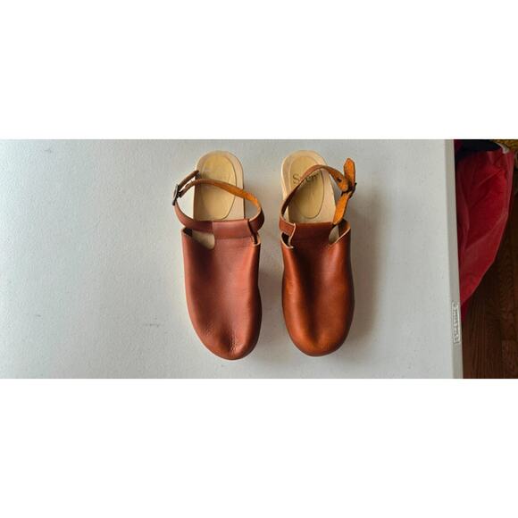 Sven brown leather womens clogs 43 11.5 12 - Picture 2 of 10